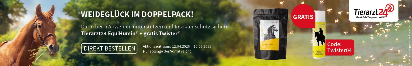 Tierarzt24 EquiHumin plus Twister gratis